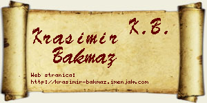 Krasimir Bakmaz vizit kartica
